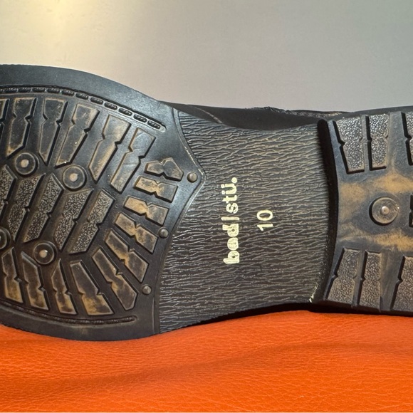 Bed Stu Burst Boots Mens 10 Brown Leather Ankle Zip Square Toe - Picture 7 of 7